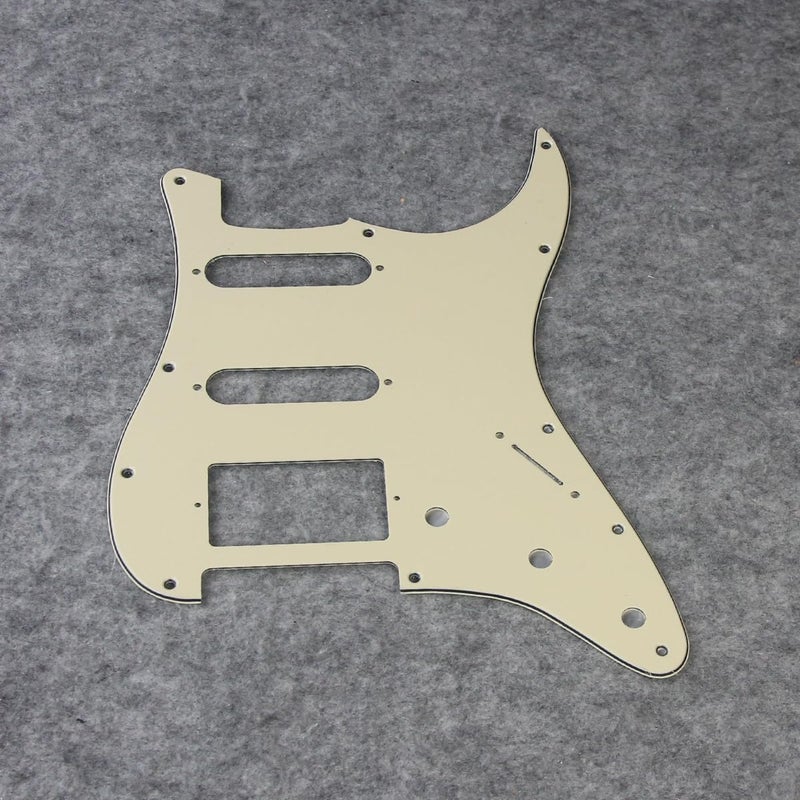 FLEOR 11 Holes HSS Pickguard ST Style Guitar Pickguard Pick Guard Scratchplate with Screws,3Ply Cream - Image 2